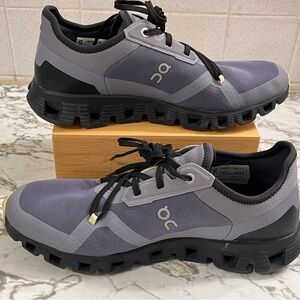 On Cloud X 3 AD Sneakers in the Fossil/Hay Colorway